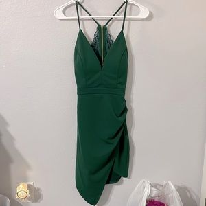 Fitting Green Dress with Lace/Open Back - Emerald Sundae